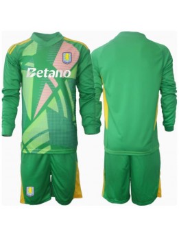 Billige Aston Villa Keeper Hjemmedraktsett Barn 2024-25 Langermet (+ Korte bukser)